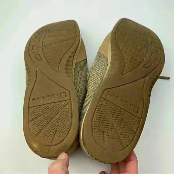 Sperry topsider Flats 10 tan leather boat shoes - Picture 7 of 12